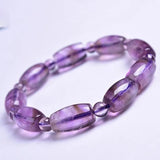Purple Natural Crystal Bracelet Bucket Beads Hand String Lucky Beauty Women Gift
