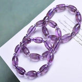 Purple Natural Crystal Bracelet Bucket Beads Hand String Lucky Beauty Women Gift