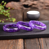 Purple Crystal Bracelet Polishing Beads Lucky Beauty for Women Girl Gift