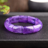 Purple Crystal Bracelet Polishing Beads Lucky Beauty for Women Girl Gift