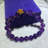 Purple Natural Crystal Bracelets With Vietnam Shakin Flower - Lucky Women's Gift