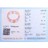 Purple Yellow Hand Row Natural Crystal Bracelets For Women Birthday Present