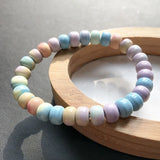 Rainbow Stone Bracelet Crystal Candy Hand Row Women Boys Gift Wrist Jewelry
