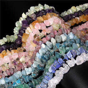 10-13mm Nugget Lapis Aquamarine Prehnite Tourmaline Citrine Beads