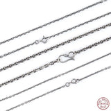 100% S925 Sterling Silver Vintage Corner Chain Necklace