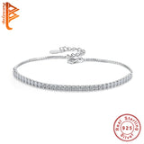 925 Silver Crystal Link Bracelet for Women Party Gift