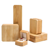 Bamboo Wood Jewellery Box Pendant Necklace Ring Gift Display Case