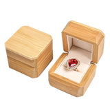 Bamboo Wood Jewellery Box Pendant Necklace Ring Gift Display Case
