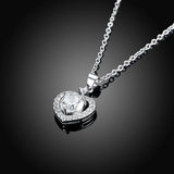 925 Silver Heart Necklace Romantic Jewelry For Women