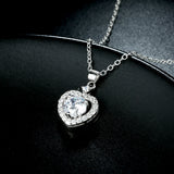 925 Silver Heart Necklace Romantic Jewelry For Women