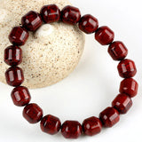 Red Chicken Blood Stone Bracelet Drum Beads Hand Row Crystal Jewelry