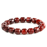 Red Chicken Blood Stone Bracelet Drum Beads Hand Row Crystal Jewelry