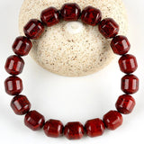 Red Chicken Blood Stone Bracelet Drum Beads Hand Row Crystal Jewelry