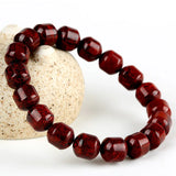 Red Chicken Blood Stone Bracelet Drum Beads Hand Row Crystal Jewelry