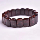 Red Iron Stone Hand Row Natural Stone Bracelets For Women Men Gift