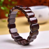 Red Iron Stone Hand Row Natural Stone Bracelets For Women Men Gift
