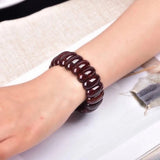 Red Iron Stone Hand Row Natural Stone Bracelets For Women Men