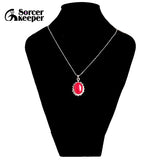 Red Chalcedony Agate Oval Pendant Beads Jewelry