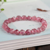 Red Strawberry Natural Crystal Bracelet Beauty for Women Girl