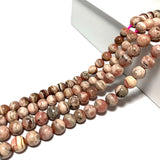 Red Streak Argentina Rhodochrosite Round Stone Beads 4/6/7 MM