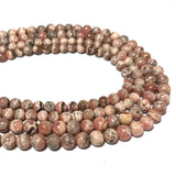 Red Streak Argentina Rhodochrosite Round Stone Beads 4/6/7 MM