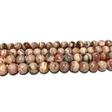 Red Streak Argentina Rhodochrosite Round Stone Beads 4/6/7 MM