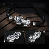 Red String 999 Silver Pixiu 3D Bracelet For Kids