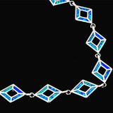 Fire Opal Bracelet Sliver Plated Jewelry for Women