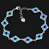 Fire Opal Bracelet Sliver Plated Jewelry for Women