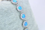 Zirconia Fire Opal Bracelet Sliver Jewelry for Women