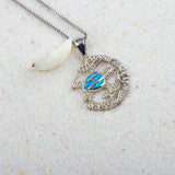Fine Fire Opal Sea Turtle Pendant