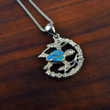 Fine Fire Opal Sea Turtle Pendant
