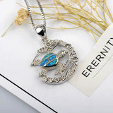 Fine Fire Opal Sea Turtle Pendant