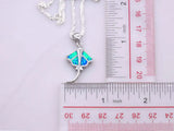 Fine Fire Opal Stone Sterling Silver Pendants for Women