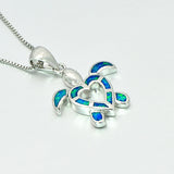 Fine Opal Stone Pendant in Sterling Silver