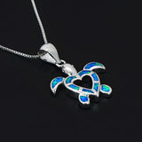 Fine Opal Stone Pendant in Sterling Silver