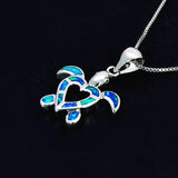Fine Opal Stone Pendant in Sterling Silver