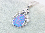 Fine Brown Fire Opal Stone Pendant for Women