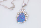 Fine Brown Fire Opal Stone Pendant for Women
