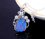 Fine Brown Fire Opal Stone Pendant for Women