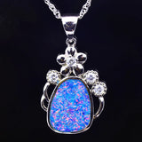 Fine Brown Fire Opal Stone Pendant for Women