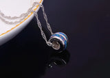 Fine Brown Fire Opal Stone Sliver Pendant for Women