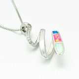 Fine Fire Opal Stone Sliver Pendants for Women