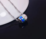 Multicolour Fire Opal Sliver Pendant for Women