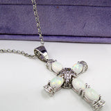 Fine Fire Opal Stone Sterling Silver Pendant for Women