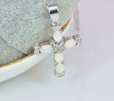 Fine Fire Opal Stone Sterling Silver Pendant for Women