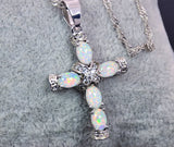 Fine Fire Opal Stone Sterling Silver Pendant for Women
