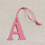 Leather Initial Letter Keychain Women Bag Charm