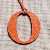 Leather Initial Letter Keychain Women Bag Charm
