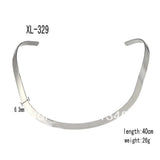 Noble Silver Stainless Steel Torques Necklace for Women